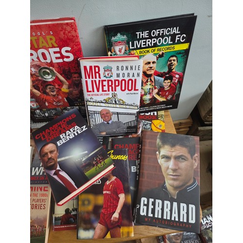 46 - Liverpool FC, a collection of 32 Books related to the club and its players