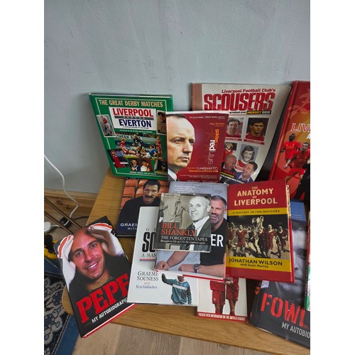 46 - Liverpool FC, a collection of 32 Books related to the club and its players