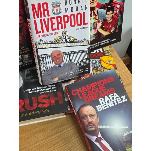 46 - Liverpool FC, a collection of 32 Books related to the club and its players