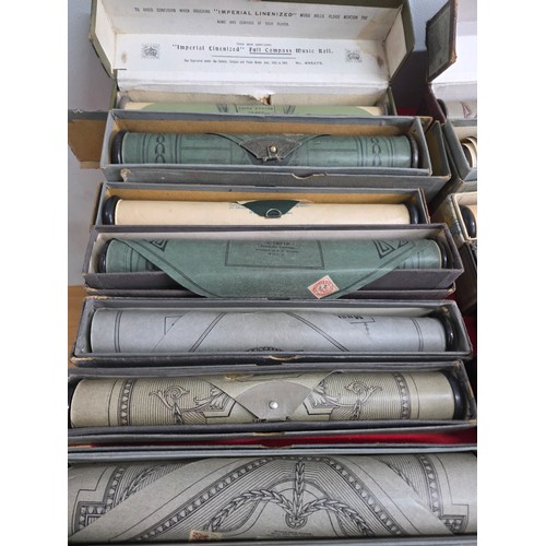 48 - Pianola Rolls, 14 all boxed to include Pucker up and Whistle, Peaceland Selection, The Catch of the ... 