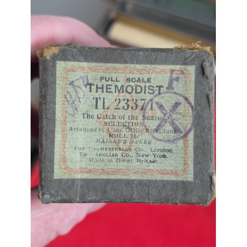 48 - Pianola Rolls, 14 all boxed to include Pucker up and Whistle, Peaceland Selection, The Catch of the ... 