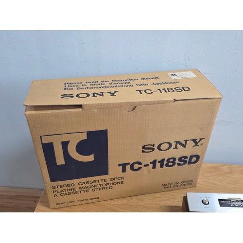 56 - Sony TC-118SD Stereo Cassette Deck in original box