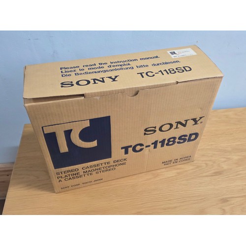 56 - Sony TC-118SD Stereo Cassette Deck in original box
