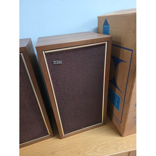 59 - A pair of vintage ADC 303AX Loudspeakers in Walnut Cabinets. They come in original boxes