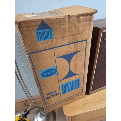 59 - A pair of vintage ADC 303AX Loudspeakers in Walnut Cabinets. They come in original boxes
