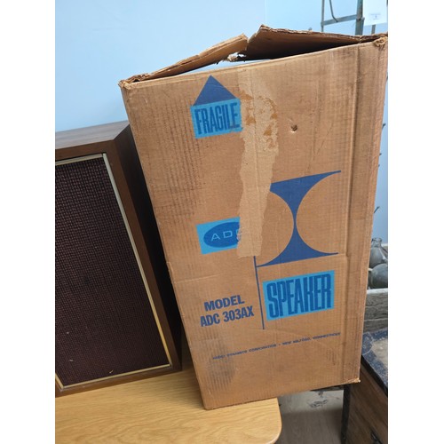 59 - A pair of vintage ADC 303AX Loudspeakers in Walnut Cabinets. They come in original boxes