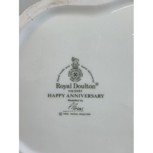 60 - Royal Doulton HN097 Happy Anniversary, HN2573 Serenade and Coalport Ladies of Fashion Christina figu... 