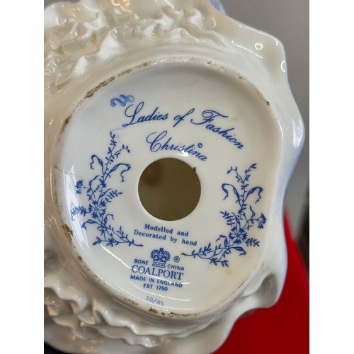 60 - Royal Doulton HN097 Happy Anniversary, HN2573 Serenade and Coalport Ladies of Fashion Christina figu... 