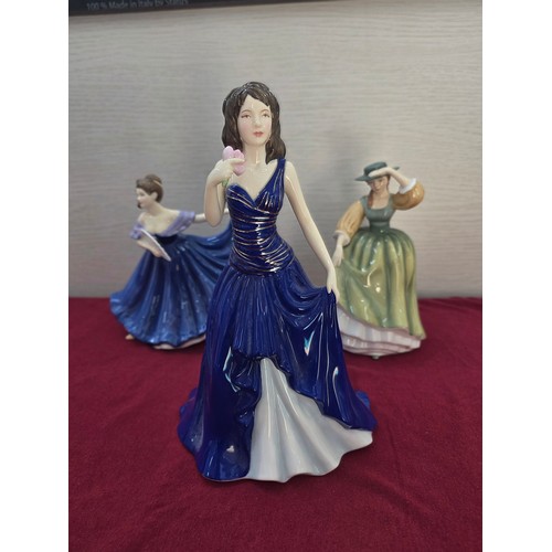102 - Six Royal Doulton ceramic figurines to include Pretty Ladies Rachel HN 4780, On the second day of Ch... 
