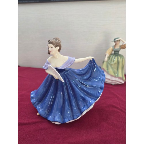102 - Six Royal Doulton ceramic figurines to include Pretty Ladies Rachel HN 4780, On the second day of Ch... 