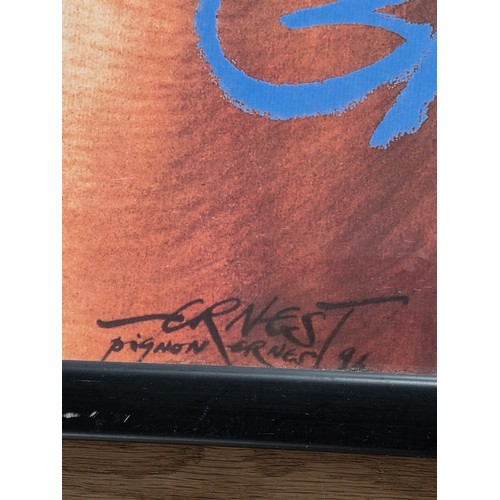 85 - An original Roland Garros 1994 French Tennis Open Championship poster by Ernest Pignon, a left-wing ... 