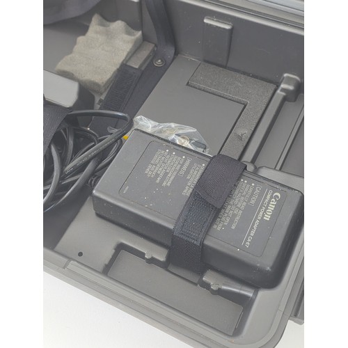 61 - Vintage Canon Canovision 8mm E70 CamRecorder with Hard Case & Extras