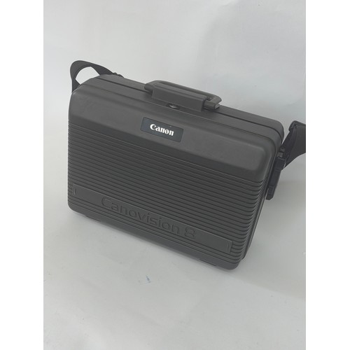 61 - Vintage Canon Canovision 8mm E70 CamRecorder with Hard Case & Extras