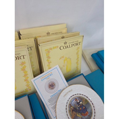 66 - Coalport Christmas Plates, a quantity of 15 all in original boxes most with COA's