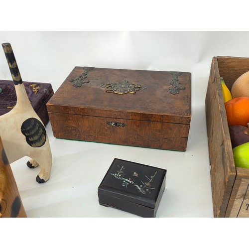 74 - A good mixed lot of collectables to include boxes, pipes, playworn cars, A Citizen TC53 pocket colou... 