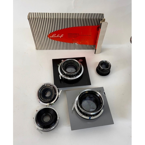 81 - M.P.P. Micro Technical Monorail Camera, with a quantity of accessories including lens boards and len... 