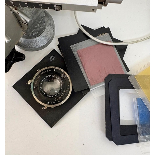 81 - M.P.P. Micro Technical Monorail Camera, with a quantity of accessories including lens boards and len... 