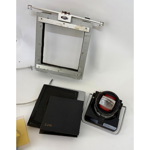 81 - M.P.P. Micro Technical Monorail Camera, with a quantity of accessories including lens boards and len... 