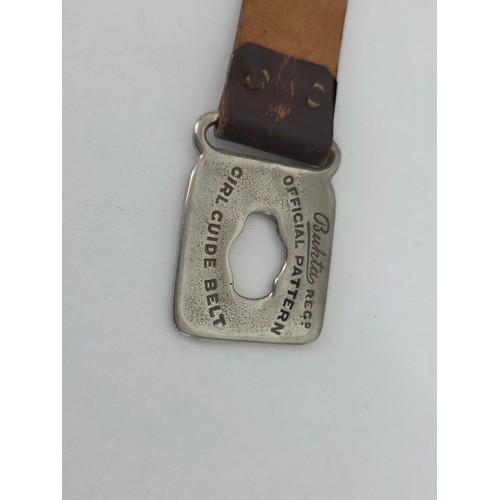 90 - Girl Guides Association. A mixed lot of 1950's Girl Guide items to include a Bukta made belt and buc... 