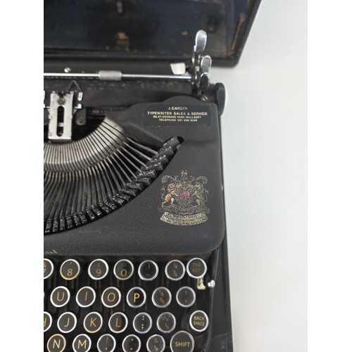 91 - Vintage Portable Typewriters. A Silver Reed Silverette hard case portable typewriter and an Imperial... 