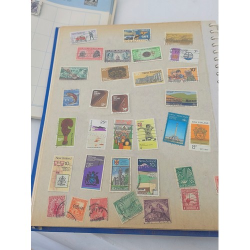 92 - Stamp Collecting. A mixed lot of vintage stamp albums and loose pages