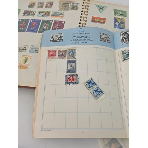 92 - Stamp Collecting. A mixed lot of vintage stamp albums and loose pages