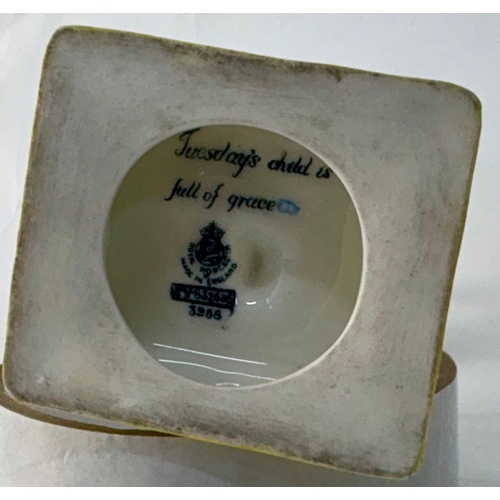 96 - Royal Worcester FigurineTuesdays Child Is Full Of Grace Numbered 3258 20cm h