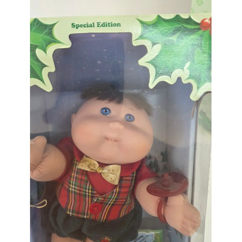 104 - Cabbage Patch Dolls, two special edition Holiday Babies in original boxes