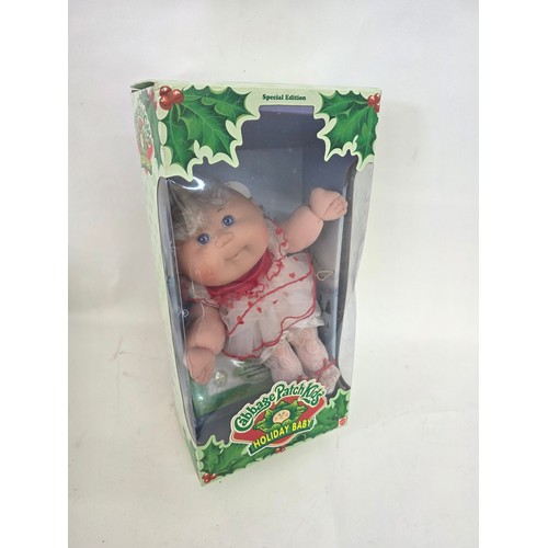 104 - Cabbage Patch Dolls, two special edition Holiday Babies in original boxes