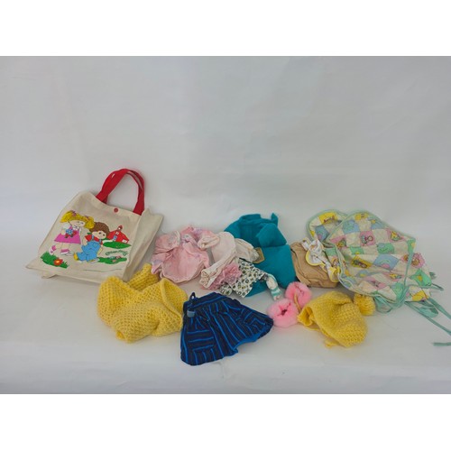 105 - Cabbage Patch Dolls, original 1980's Bag and assorted clothes