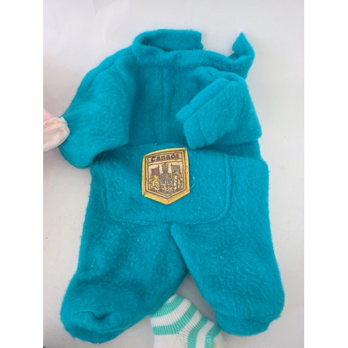 105 - Cabbage Patch Dolls, original 1980's Bag and assorted clothes