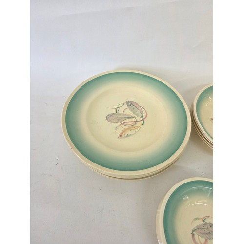 108 - Susie Cooper Production Crown Works Burslem part dinner service pattern number 1161. Over 40 pieces