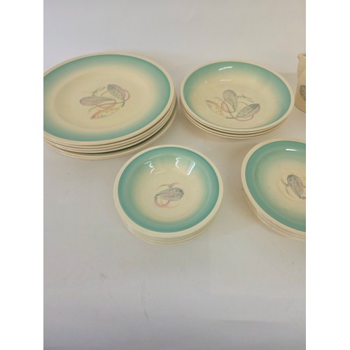 108 - Susie Cooper Production Crown Works Burslem part dinner service pattern number 1161. Over 40 pieces