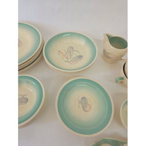 108 - Susie Cooper Production Crown Works Burslem part dinner service pattern number 1161. Over 40 pieces