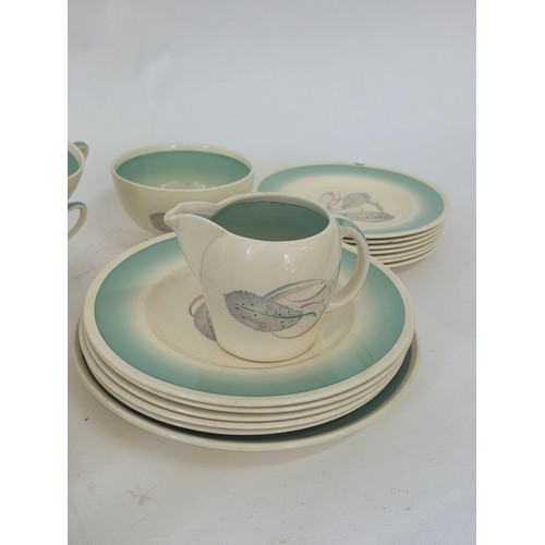108 - Susie Cooper Production Crown Works Burslem part dinner service pattern number 1161. Over 40 pieces