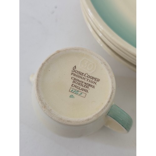 108 - Susie Cooper Production Crown Works Burslem part dinner service pattern number 1161. Over 40 pieces