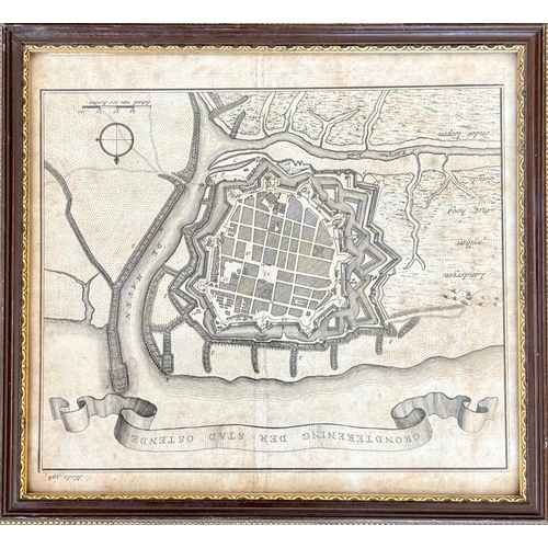 109 - Grondtekening der Stad Ostende(Ostend, Belgium)Amsterdam, 1739, possibly Tirion.A copper engraved an... 