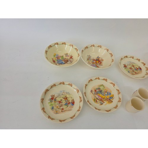 113 - Royal Doulton Bunnykins China lot, a total of 15 pieces to include a cup, plates and egg cups