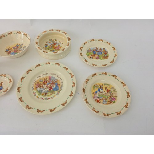 113 - Royal Doulton Bunnykins China lot, a total of 15 pieces to include a cup, plates and egg cups