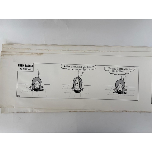 119 - Fred Bassett.10 original artists proofs from the Daily Mail in the 1950's, direct from the Artist Al... 