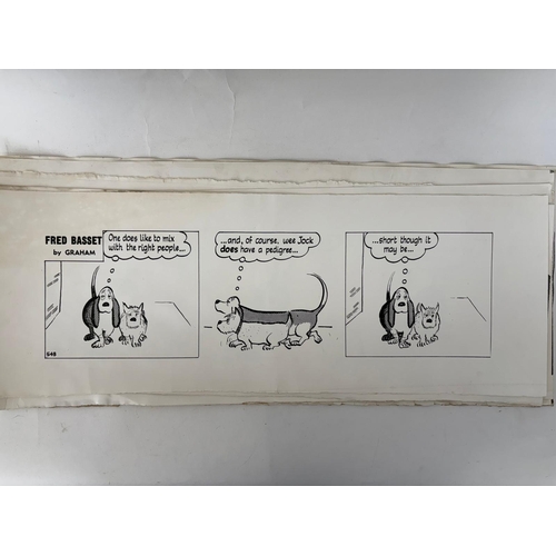 119 - Fred Bassett.10 original artists proofs from the Daily Mail in the 1950's, direct from the Artist Al... 