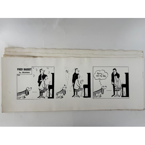 119 - Fred Bassett.10 original artists proofs from the Daily Mail in the 1950's, direct from the Artist Al... 