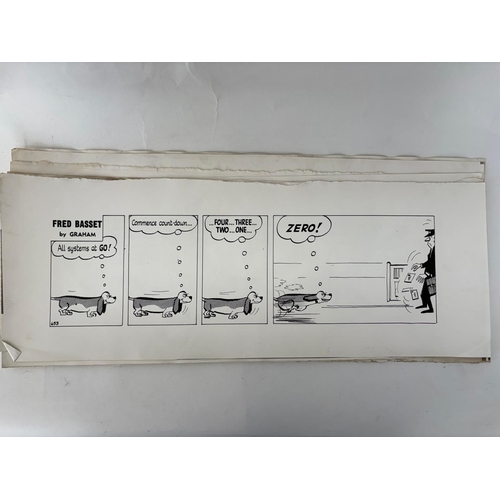 119 - Fred Bassett.10 original artists proofs from the Daily Mail in the 1950's, direct from the Artist Al... 