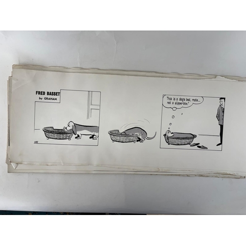 119 - Fred Bassett.10 original artists proofs from the Daily Mail in the 1950's, direct from the Artist Al... 