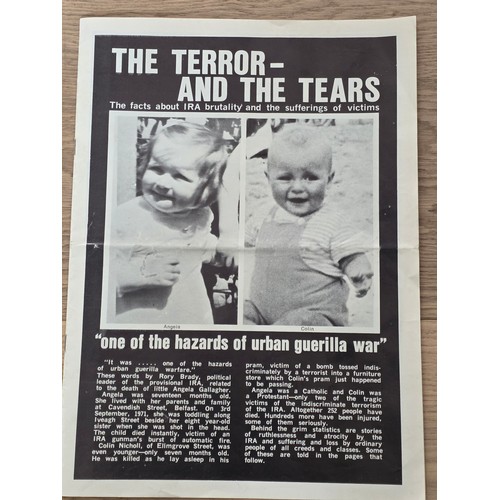 246 - Northern Ireland Conflict - A rare Northern Ireland Governement Anti IRA booklet. 16 pages