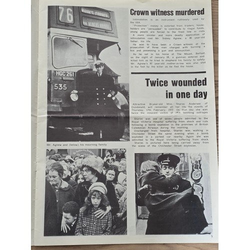 246 - Northern Ireland Conflict - A rare Northern Ireland Governement Anti IRA booklet. 16 pages