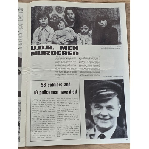 246 - Northern Ireland Conflict - A rare Northern Ireland Governement Anti IRA booklet. 16 pages