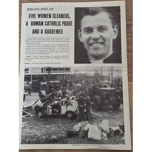 246 - Northern Ireland Conflict - A rare Northern Ireland Governement Anti IRA booklet. 16 pages