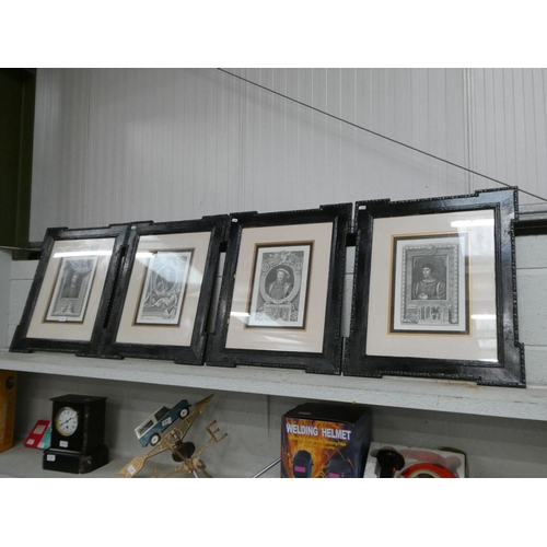 185 - 4 framed black and white prints