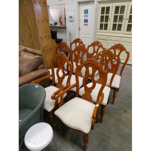 429 - 8 dining chair inc 2 carvers